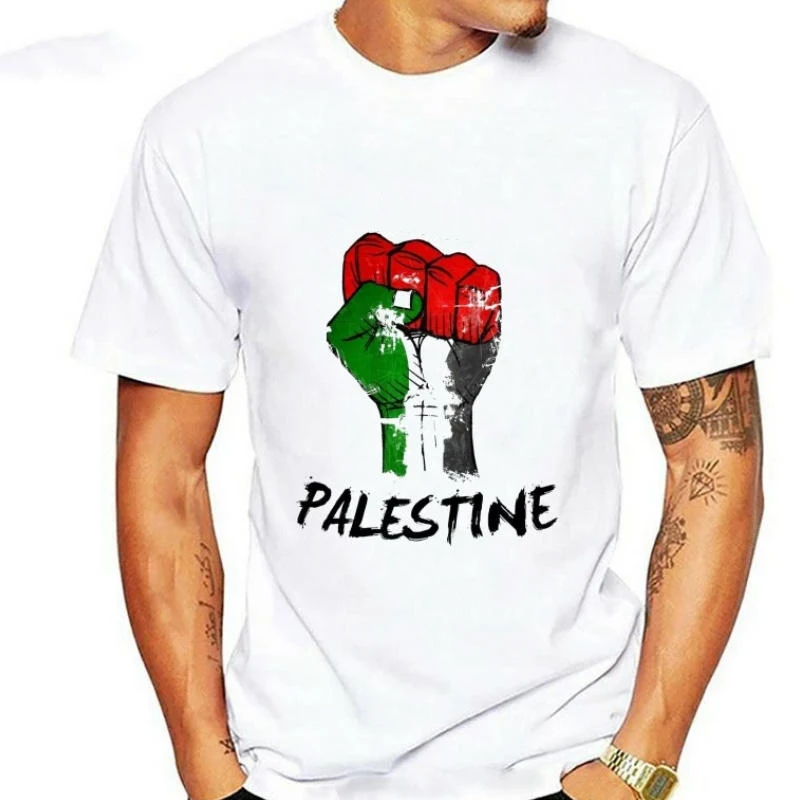 Chinese Factory Wholesale Custom Cheaper  Free Palestine Flag 100% Cotton Short Sleeve Printed T-Shirts For Men