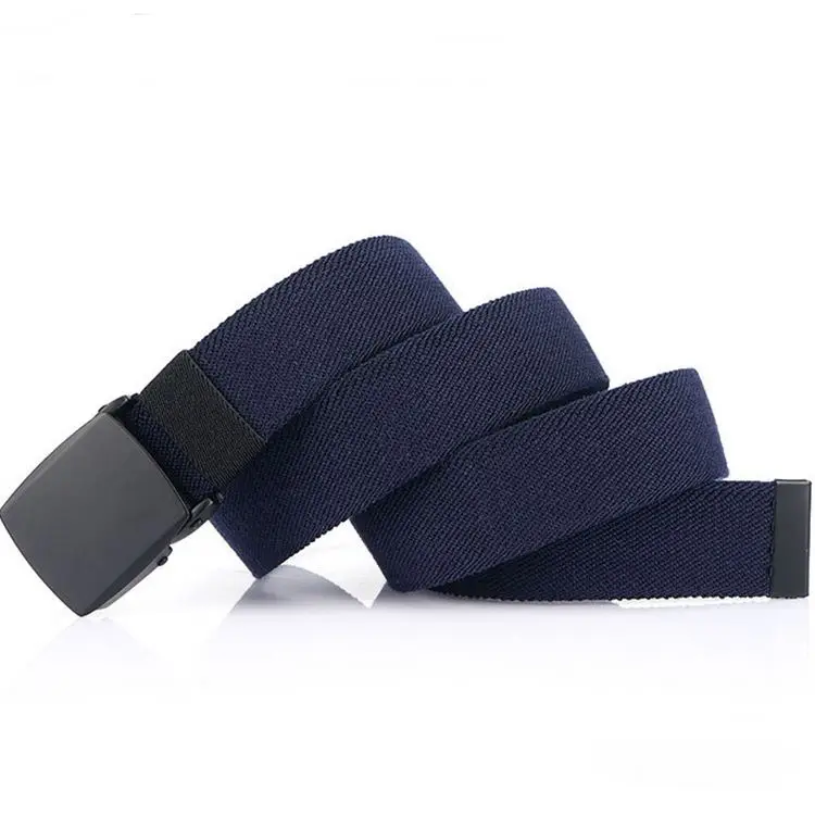 Adjustable Cotton elastic Belt Outdoor Belt Men Korean Woven Canvas Fabric Webbing Belt