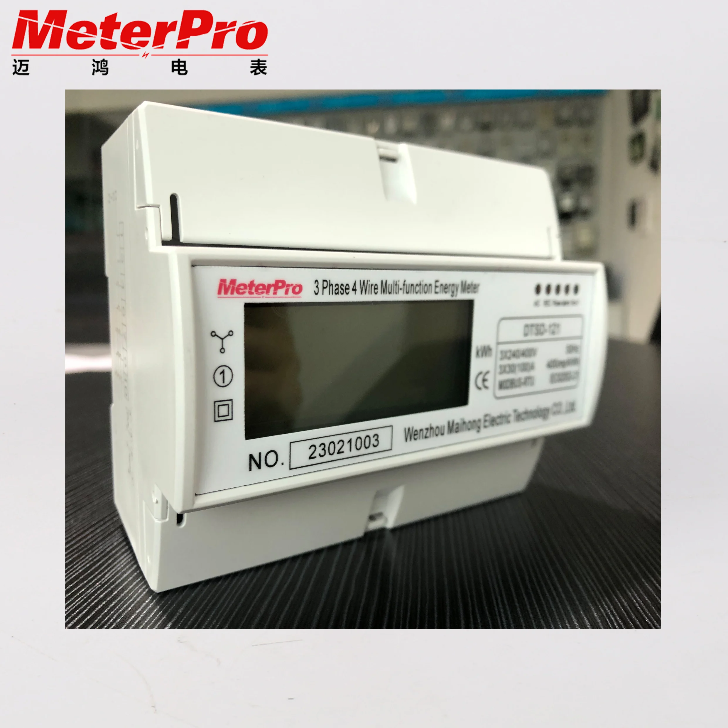 3 phase din rail energy meter with RS485 Modbus RTU communicatation