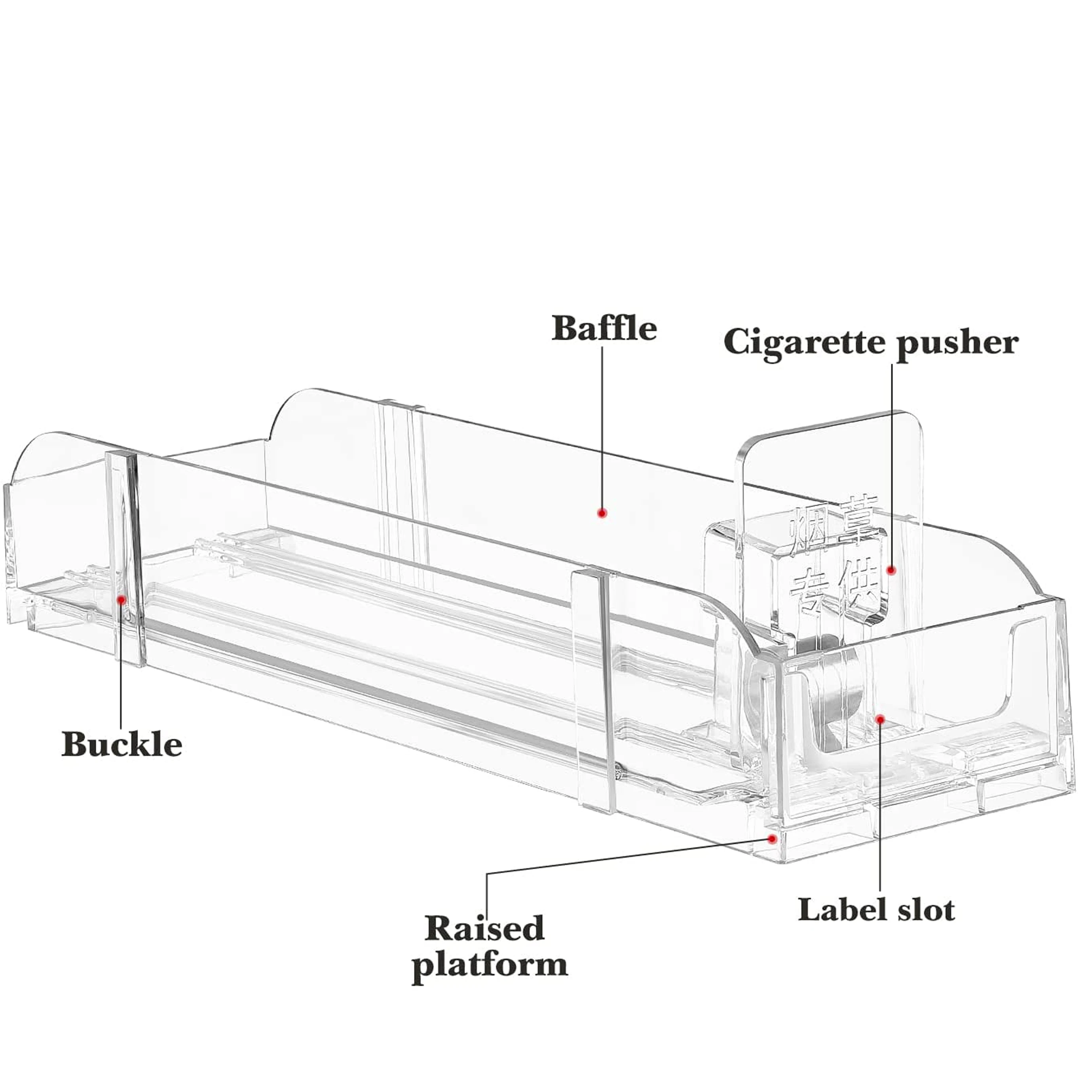 Hookei Supermarket Pusher Divider Cooler Glides Gravity Feed Roller Shelves for Beverage Shelf Roller Shelf for Drink Bottle