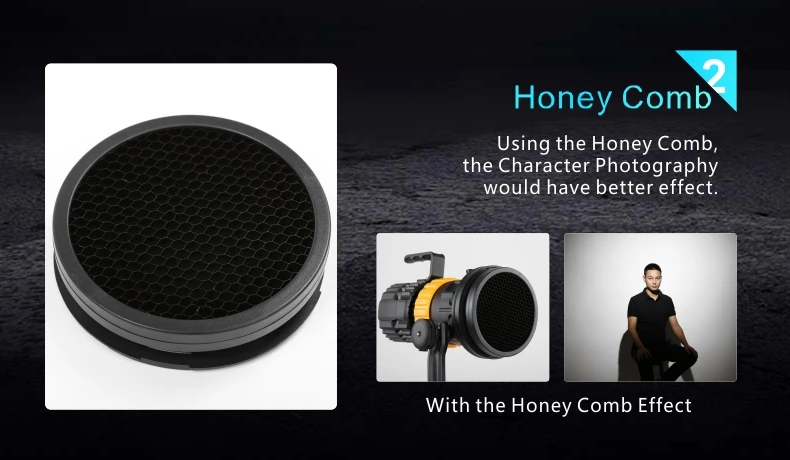  Falcon Eyes 100W Pulsar P-5TD 3200K-5600K adjustable focus professional photography photo video studio led fresnel spot light