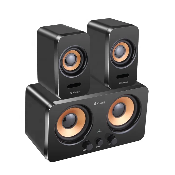 New Computer Audio  2.2 desktop Stereo Subwoofer AUX USB Wired Desktop Usb Speaker With Blue tooth Function