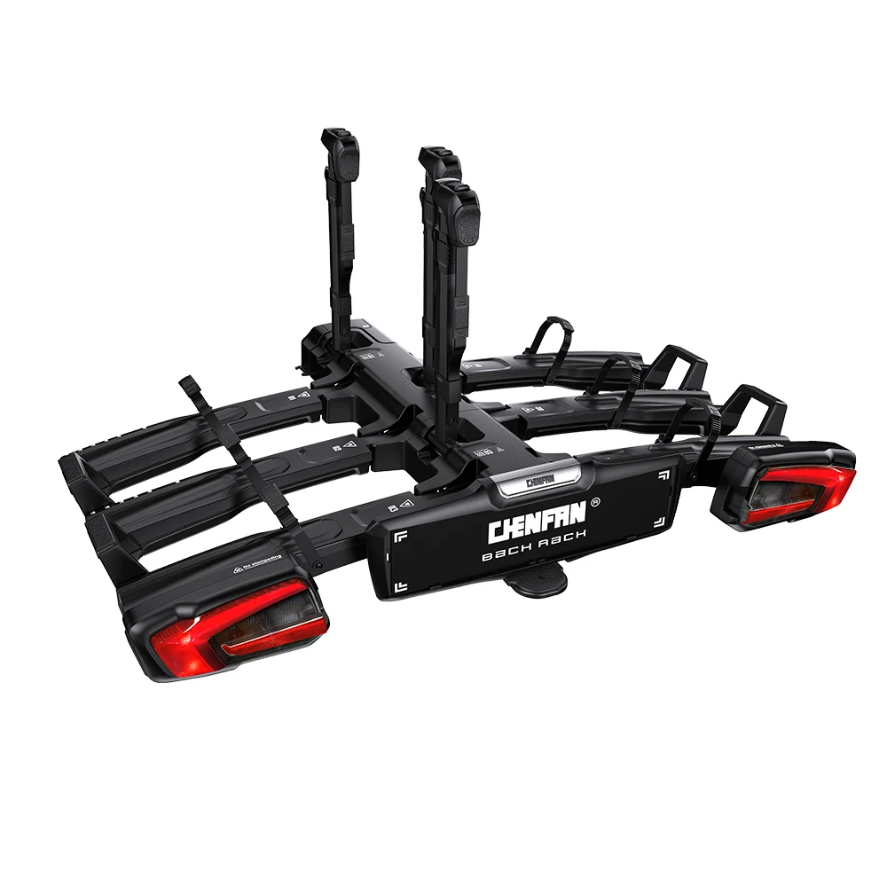 European standards 3 Bicycles Mount Rear Hitch Ball Mount Bike Carrier With Licence For Truck Suv RV Car Rear Carrier Rack