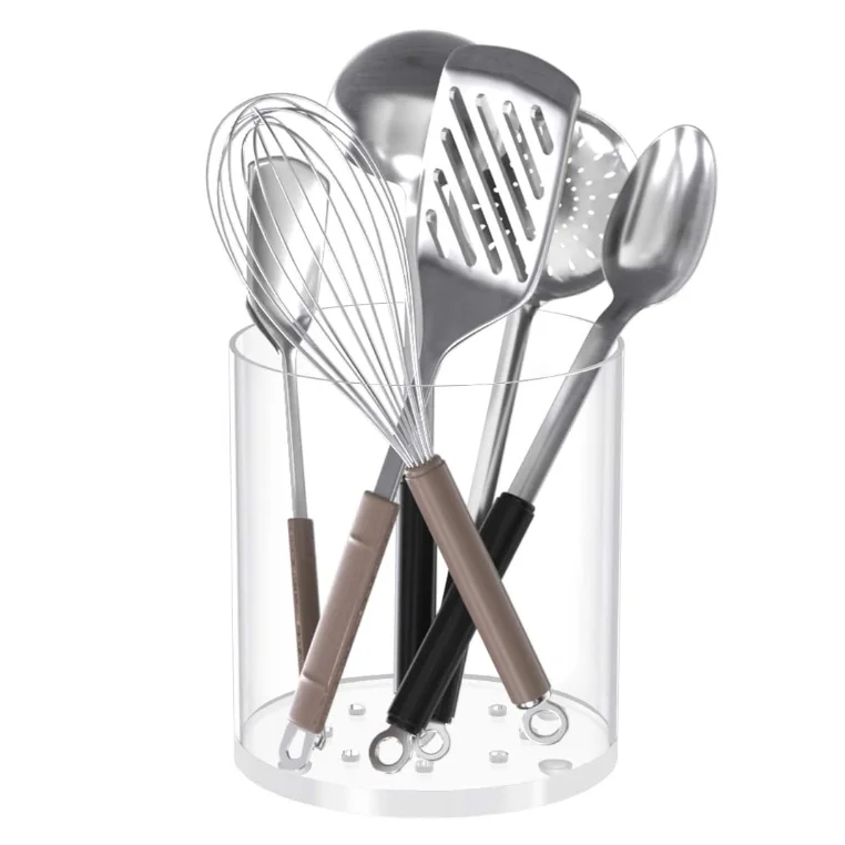 Tableware Custom Size And Color Acrylic Kitchen Utensil Holder Canister Rack