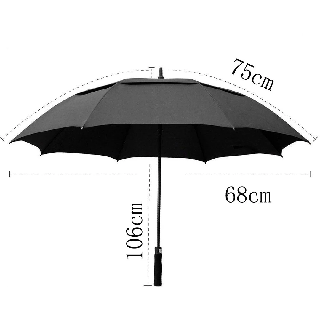 New 30 inch double layer golf umbrella windproof with logo prints