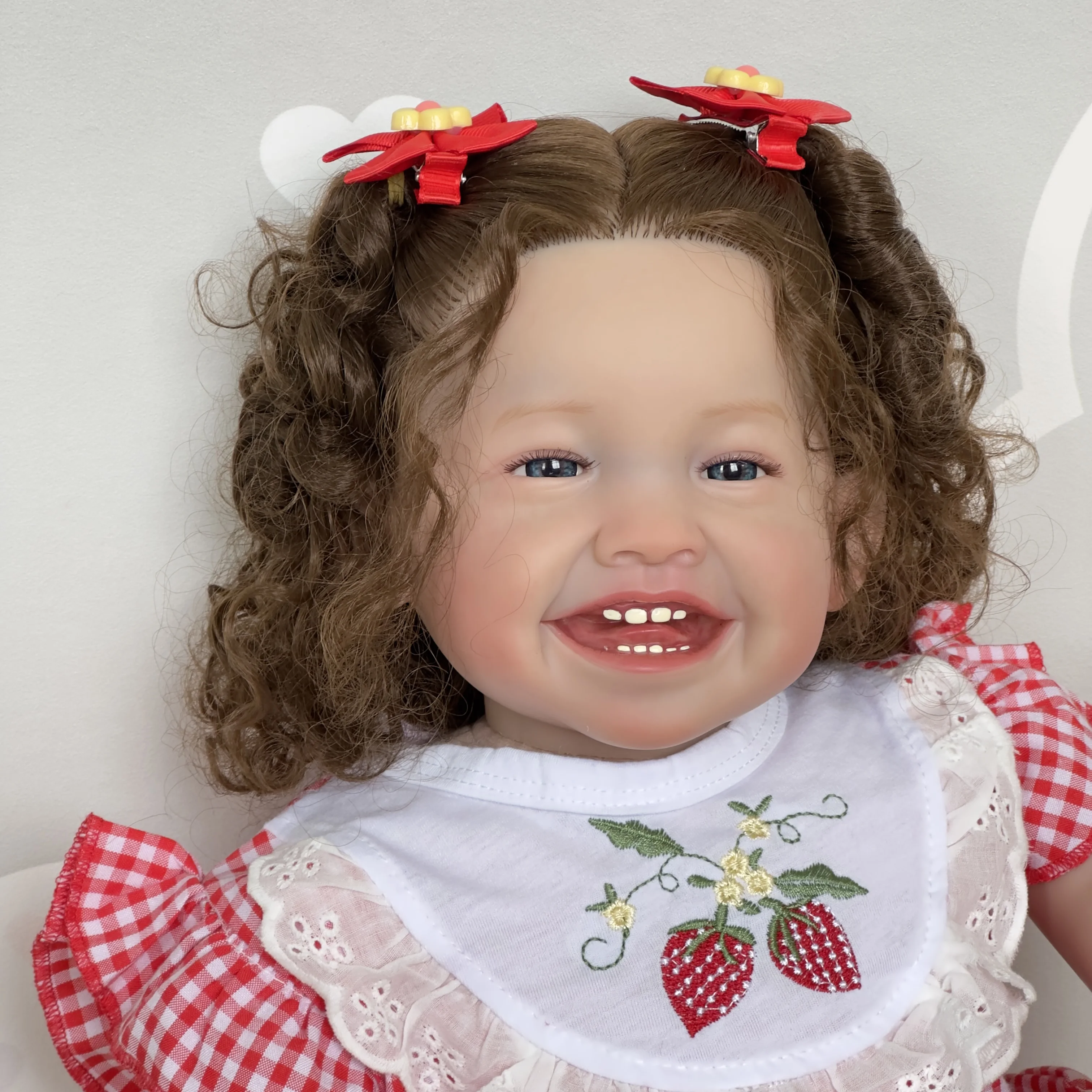 24inch Real Bebe Full Reborn Baby reborn silicone vinyl kids Doll  Awake Baby Already Painted finished Doll for girls Gift