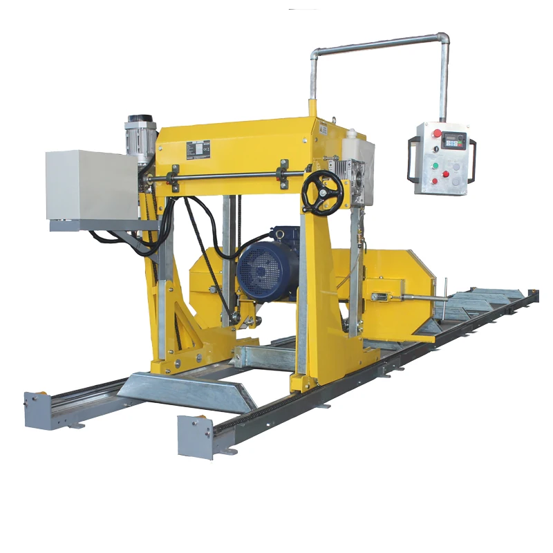 Electric automatic sawmill cheap wood saw machines with wheels fast cutting speed cutting diameter forestry machine