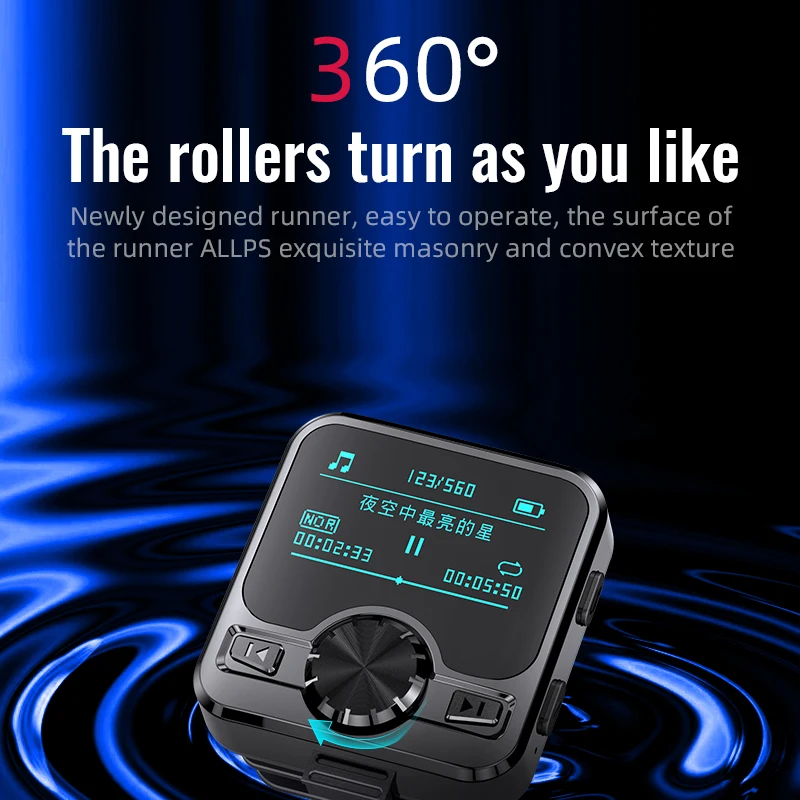 JNN M9  1.1 inch  BT 8GB Music Player  Support FM Radio USB disk voice recorder Clip mp4  MP3 Player