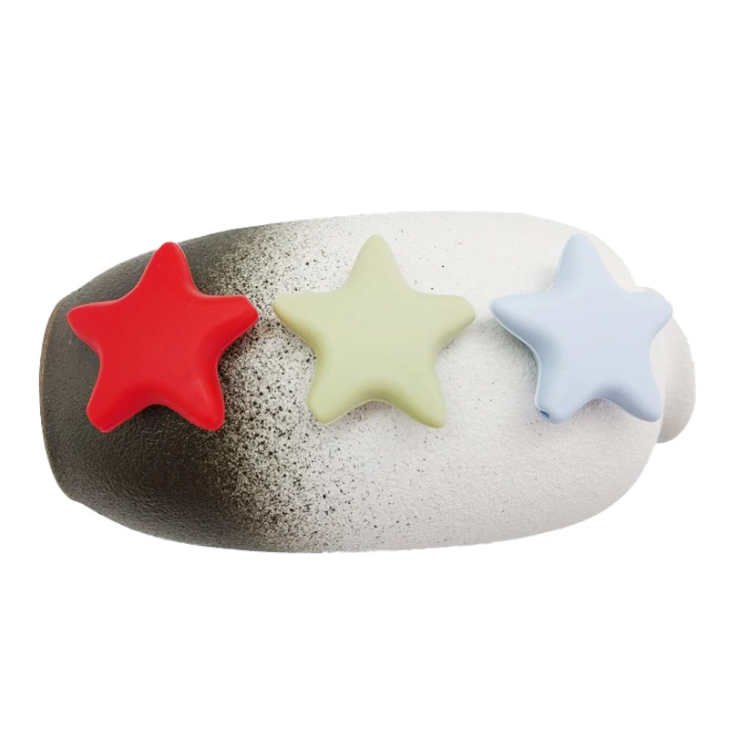 Hot Selling Food Grade Baby Silicone Beads Teether Baby Toy Star Silicone Beads For Jewelry Making