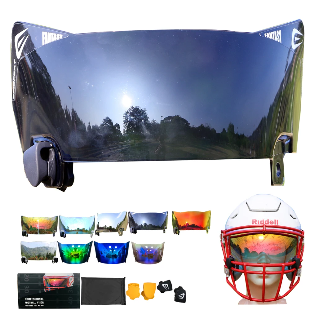 Black football visor designed for Speed Flex helmet face guards for American Football Speed Flex Helmets Equipment Gear