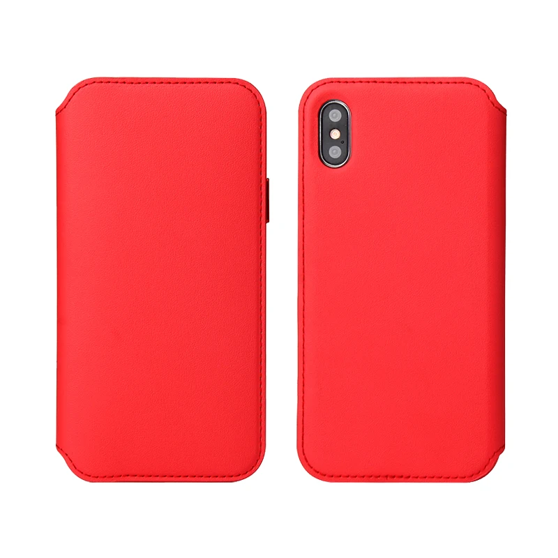 Custom logo luxury Magnetic Flip Wallet phone Case pu Leather cell Phone Cover for iPhone Xs Xr Xs Max