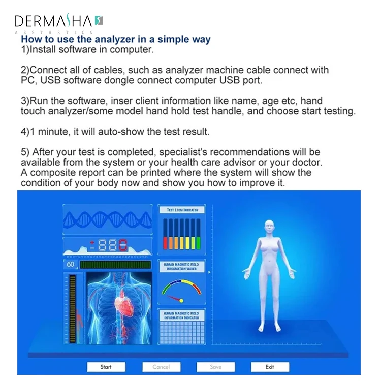 Dermasha 2023 magnetic analyzer software free download with 90 reports 2th 3th 4th 5th 6th quantum analyzer