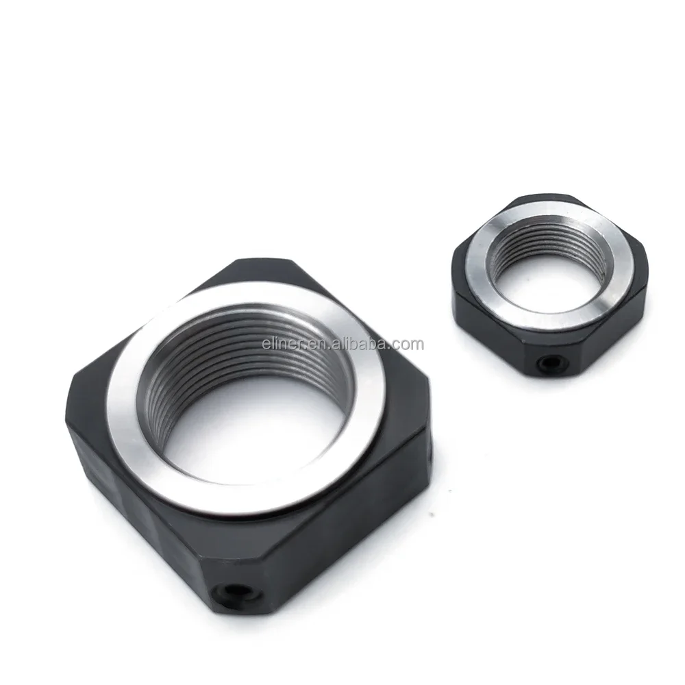 Square Screw rod support Thread lock nut ballscrew Collet Chuck Nut For Lathe Milling Cutter Router Bit Holder