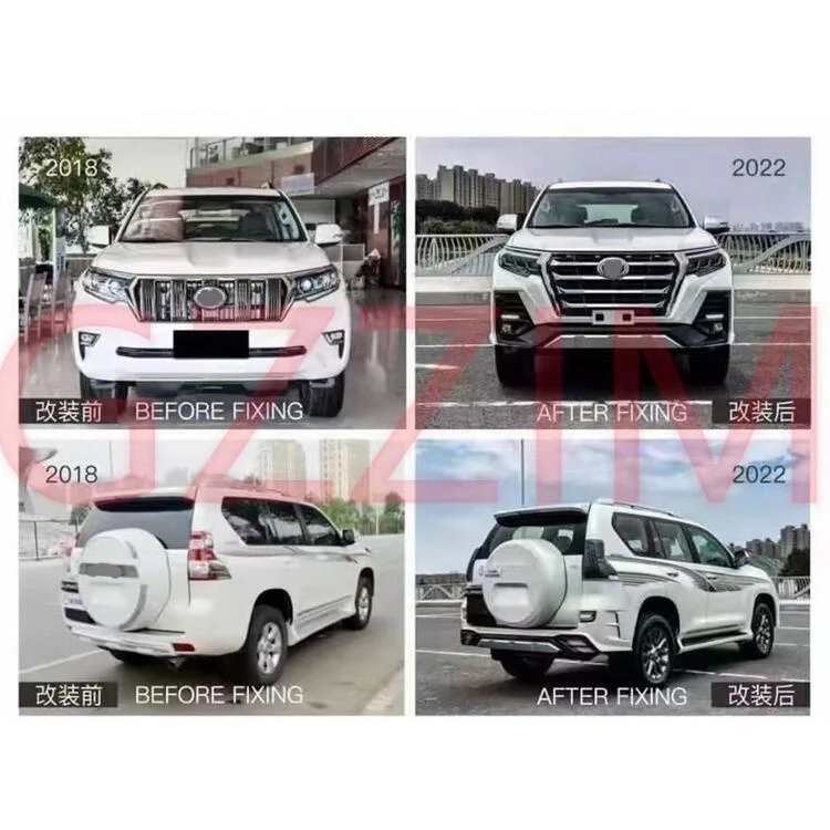 Car Auto Accessories Upgrade Kit Parts Policeman 3 Style Body kit For Prado 2018 Upgrade To 2022