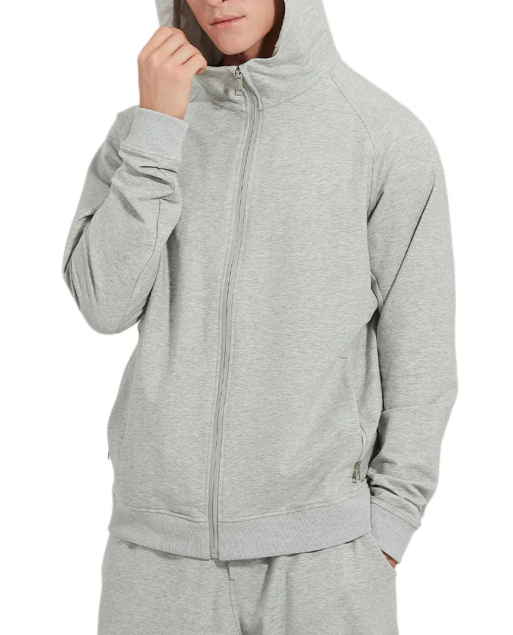 design Casual Plain Custom Print Summer Party Satin Men zip sport hoodie sweater jacket stand collar