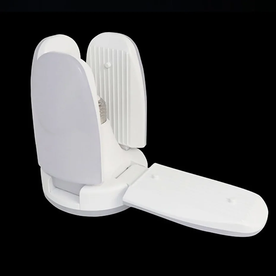 60W Foldable Fan Blade LED Pendant Lights No Flicker B22 E27 LED Bulb 360 Degrees Adjustable Deformable Lamp