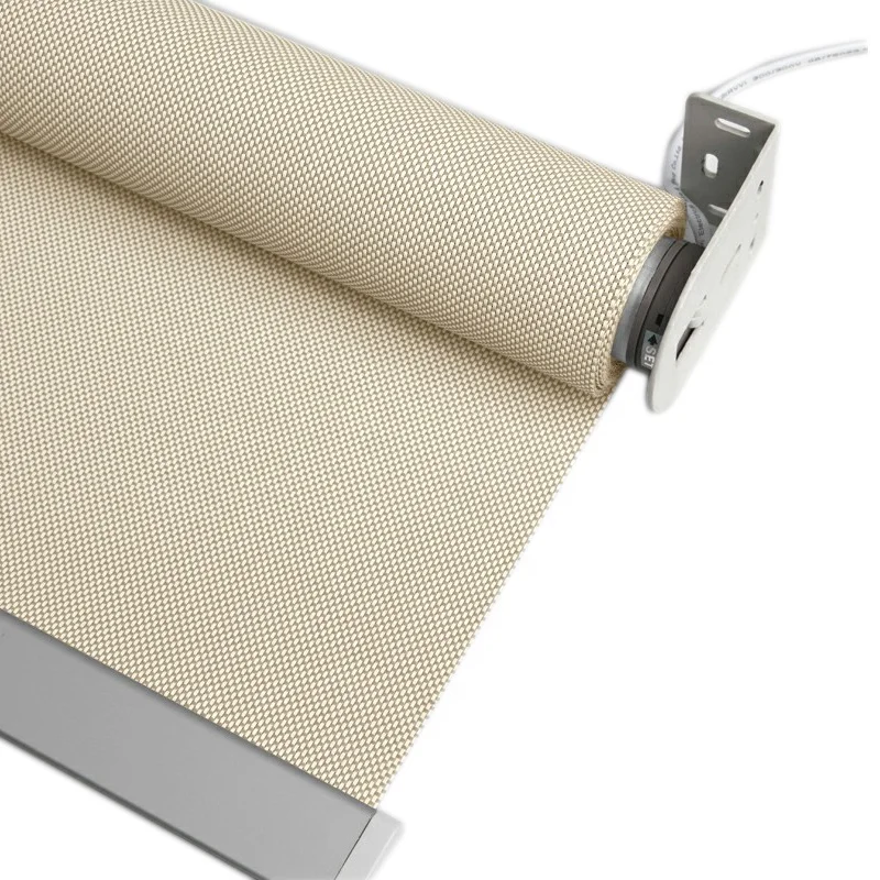 battery tubular motor operated blackout fabric electric solar roller blinds wifi motorized