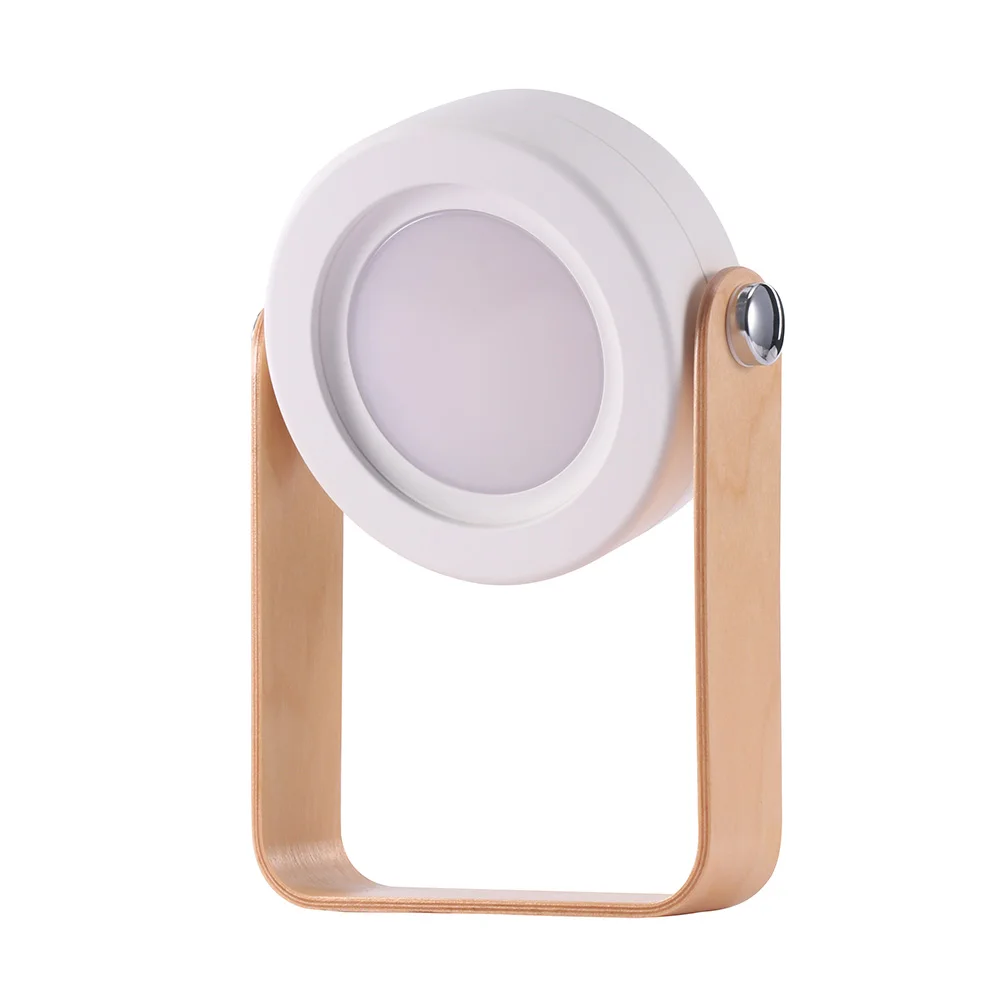 Creative wooden handle portable lantern lamp telescopic folding led table lamp charging night light reading lamp