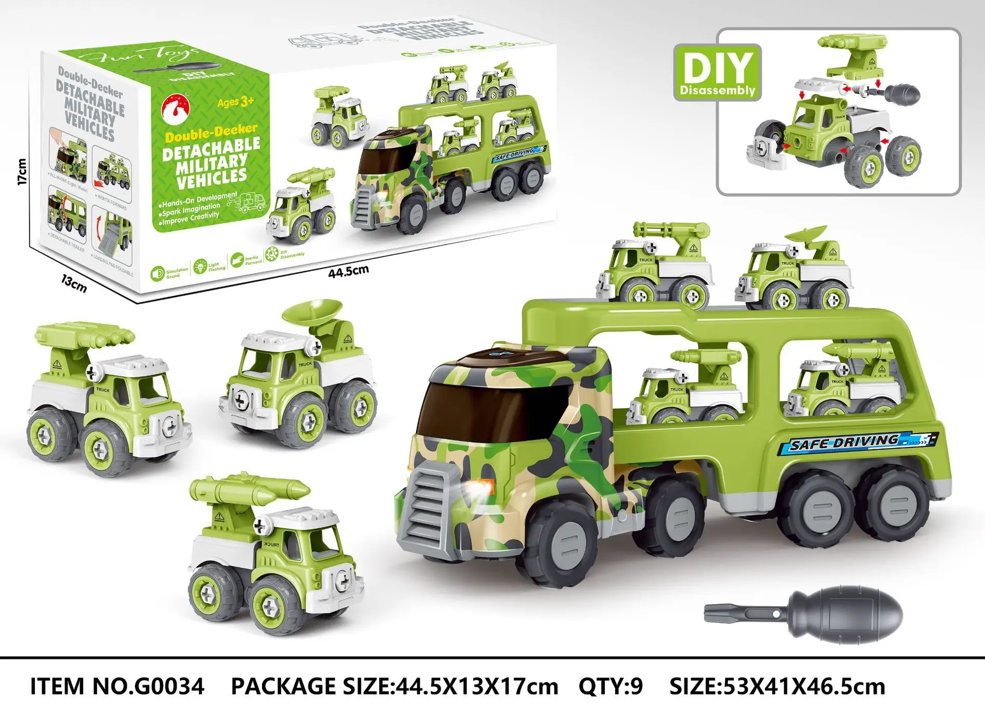 kids toys car trucks for 3 4 5 6 year old boys girls small crane mixer dump excavator toy