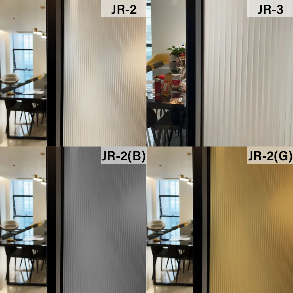3D Reeded Glass Film Decorative Window Films for Bathroom/Office/Home self adhesive