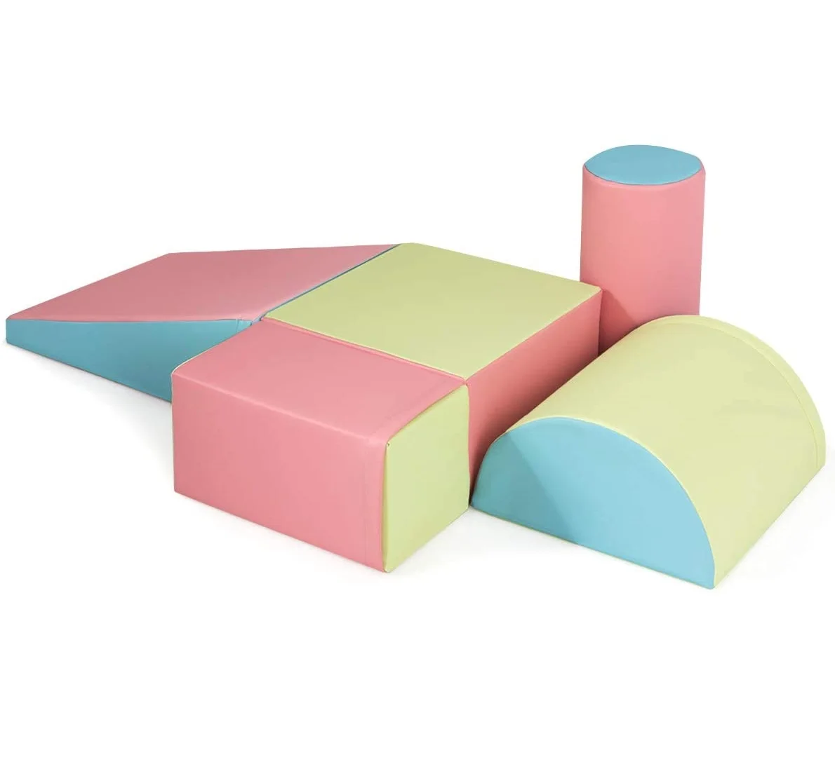 5 Piece Sets Colorful Soft Play Set Activity Equipment for Climbing Crawl Climb Soft Foam Play Set Safe Foam Play For Toddler