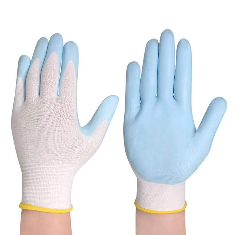 13G Polyester knit Latex rubber nitrile Coated Safety Gloves for gardening painting