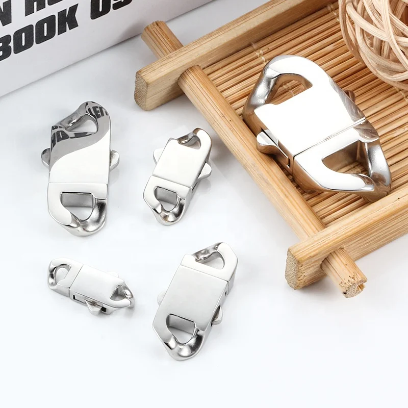 High Polished Stainless Steel 7/9/11/13mm Jewelry High Quality Clasp Connector For DIY Jewelry Bracelet & Necklace Accessories