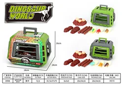 Simulation plastic dinosaur model toy set indoor pretend play miniature tyrannosaurus rex lays eggs dinosaur cage toys for kids