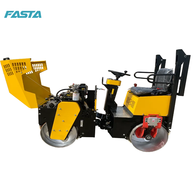 1 ton concrete and asphalt road rolling machine vibratory compactor roller