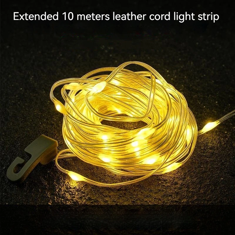 Multifunctional LED camping light USB charging outdoor tent colorful atmosphere string light tape measure Store camping lanterns