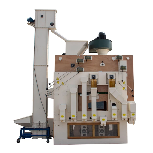 Grain Cleaning Machine Paddy Rice Mustard Black Pepper Flax Seed Air Screen Cleaner