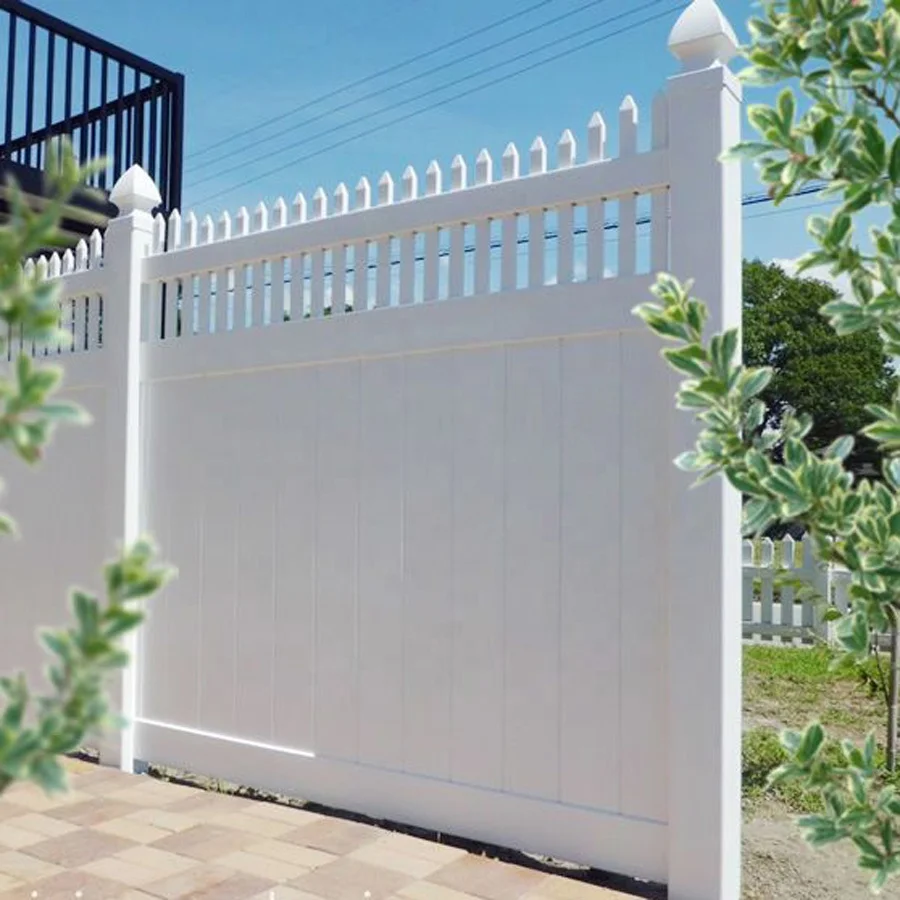 Top Quality 6x8 ft White Color Plastic PVC/Vinyl Cheap Panel Privacy Fence Panels for sale