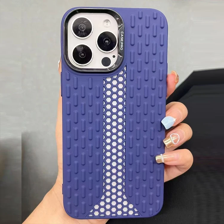 Anti Slip Protective Back Cover For iPhone 11 12 13 14 15 16 Pro Max Small Waist Cooling Solid Color Mobile Phone Case
