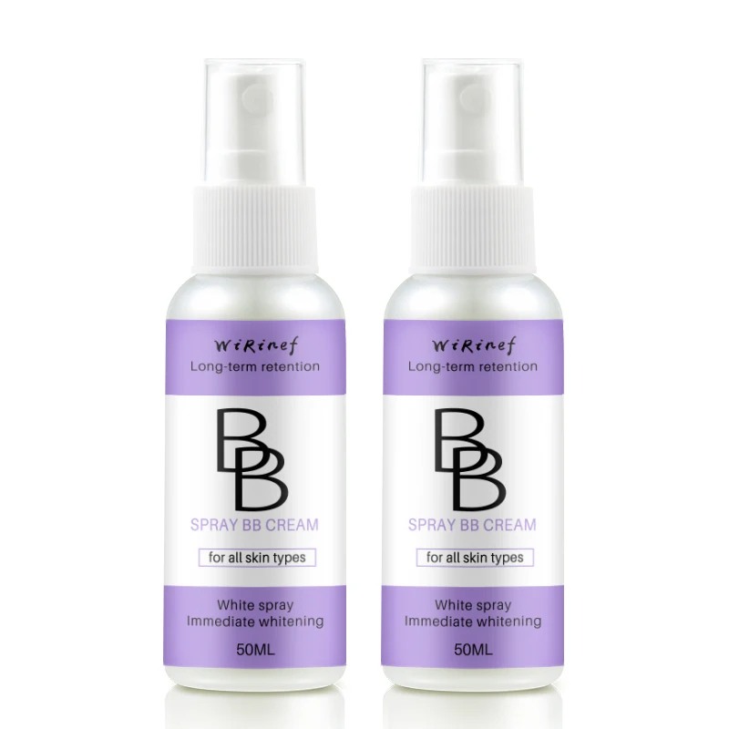 50ML Professional  Spray Long Lasting Face Whitening Brighten Base Makeup Concealer Foundation Cosmetic