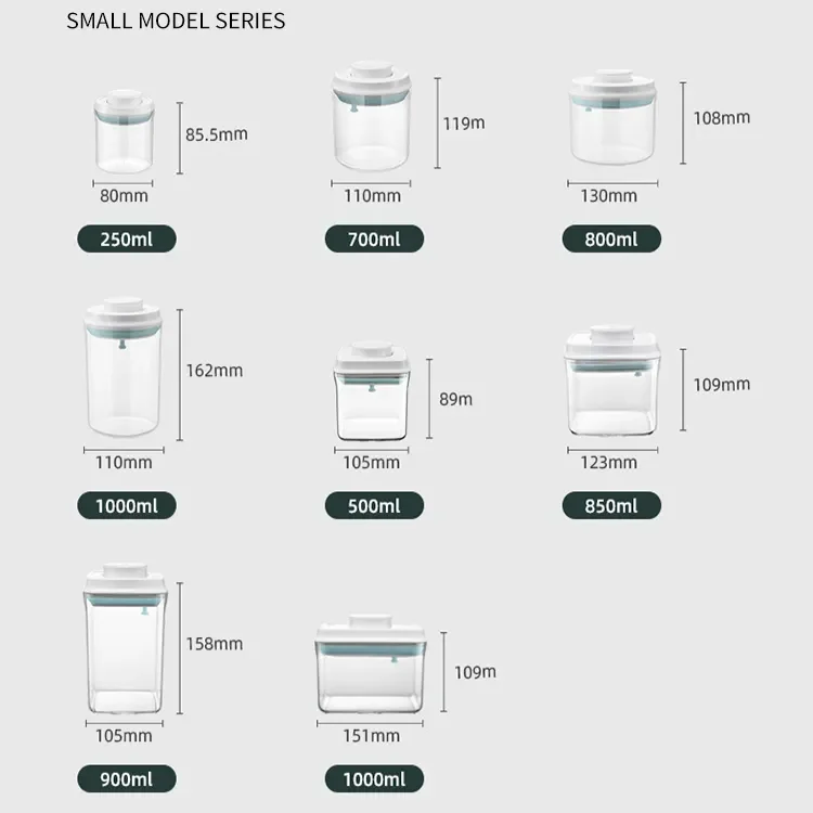 China Manufacturer Food-grade Pp AS Plastic Bpa Free Airtight Dry Cereal Food Storage Container Canister With Lid