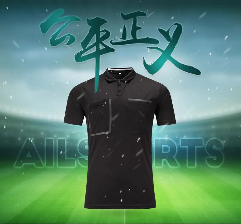 MONETCAT New football referee uniform professional football referee shirt football referee uniform black yellow green