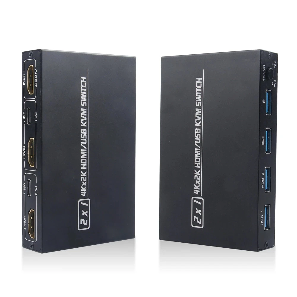 4K X 2K HDMI-совместимый/USB KVM-переключатель сплиттер 2-портовый HDTV USB для совместного монитора клавиатуры и мыши адаптивный HDCP