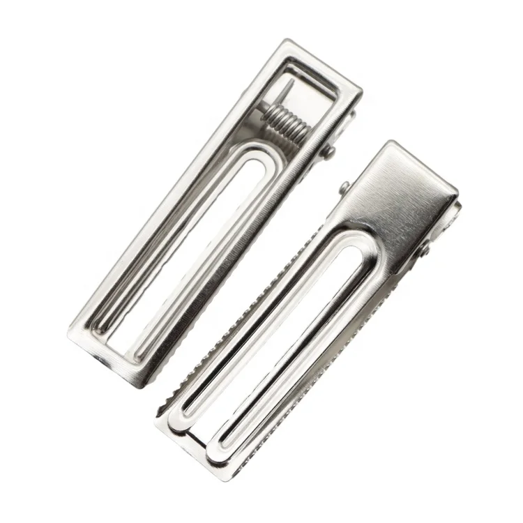 Factory Wholesale 60MM Blank Double Prong Alligator Metal Hair Clips Hairpin For Hair Style DIY