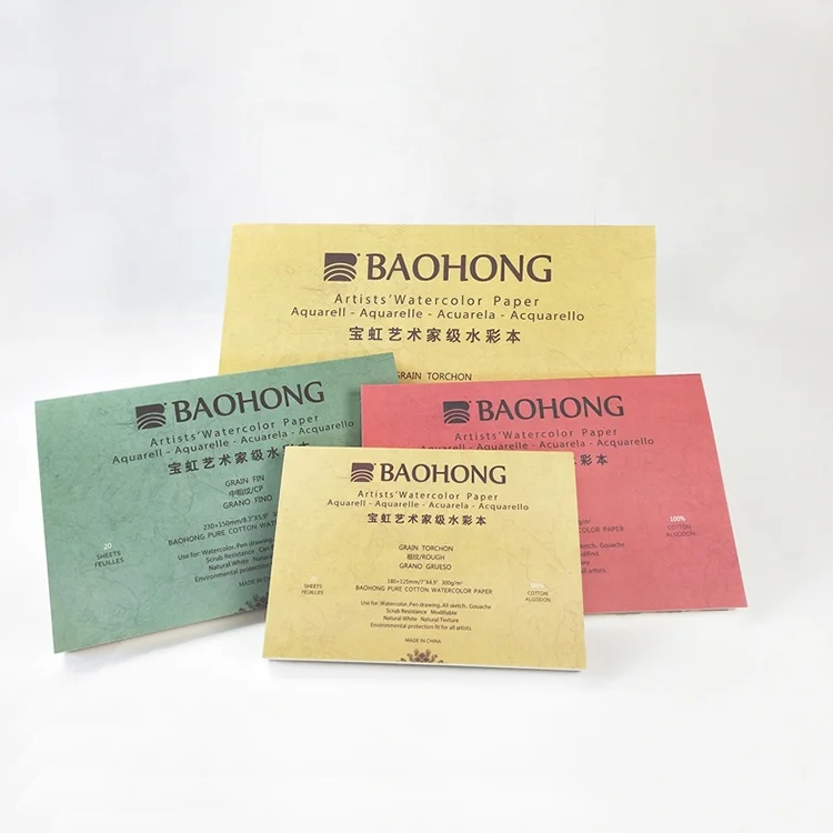 
Sell - off cotton artist - level watercolor glue college - level Baohong watercolor paper dedicated art painting 
