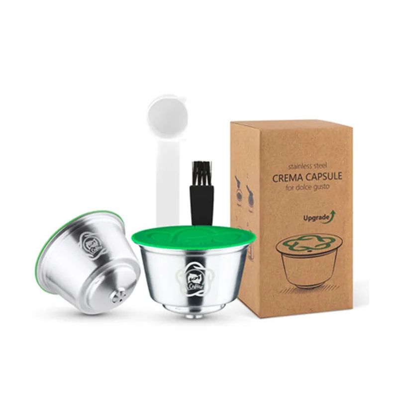 Cafilas New Version Coffee Capsule For Dolce Gusto Coffee Machine Stainless Steel Crema Maker Refillable Pods