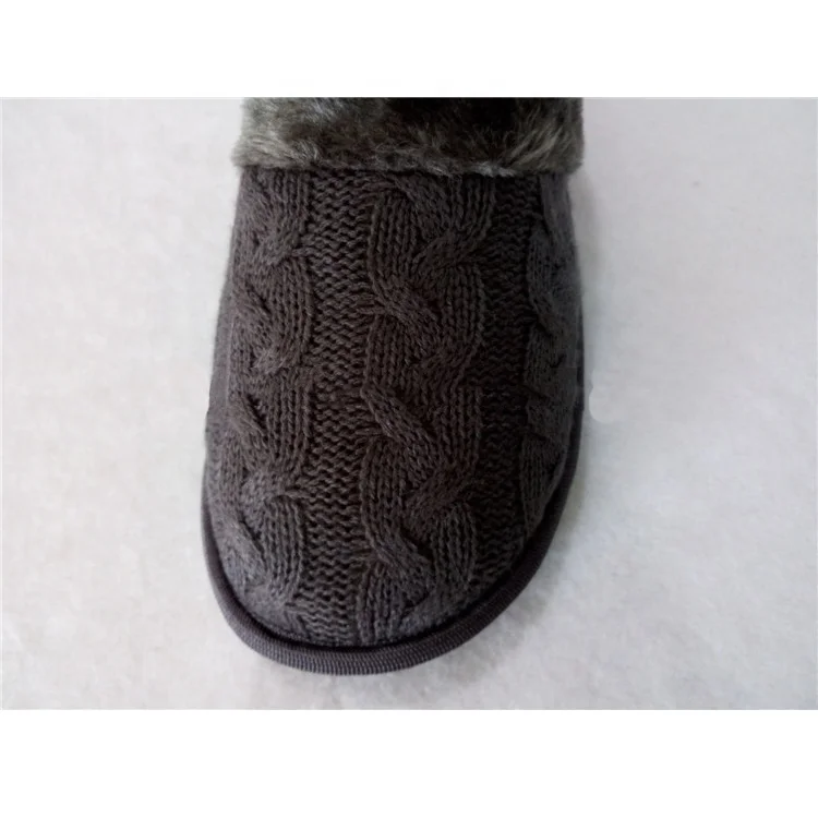 High quality  footwear design EVA sole winter knitted indoor  slippers