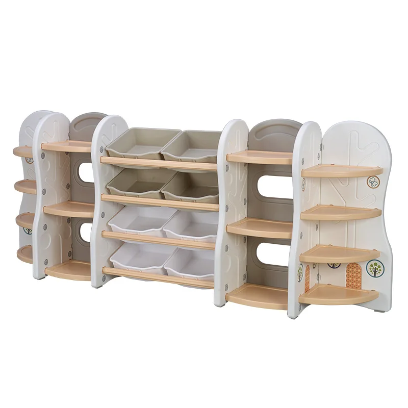 Customized  Plastic  Kids Bookshelf for kindergarten Detachable Movable