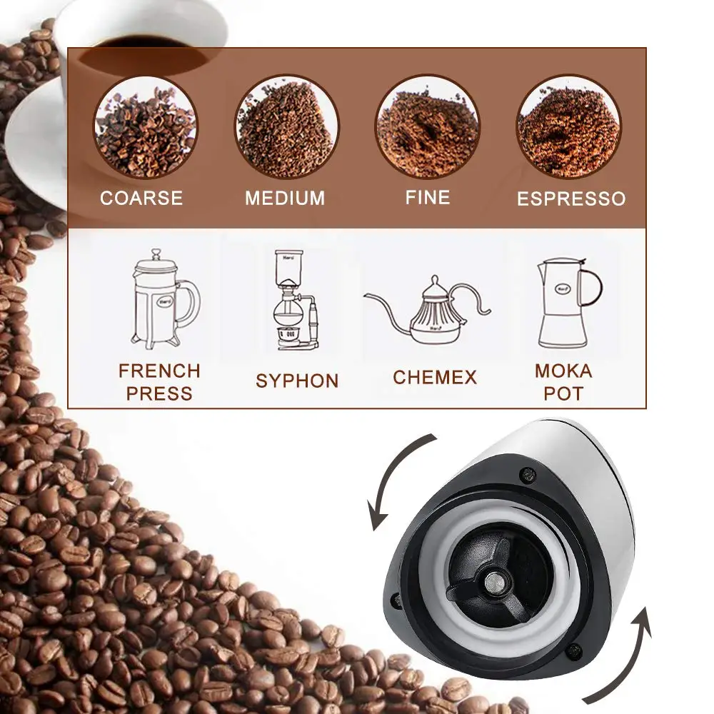 Stainless Steel Hand Coffee Mill  Portable Hand Coffee Bean Grinder Hand Manual Coffee Grinder