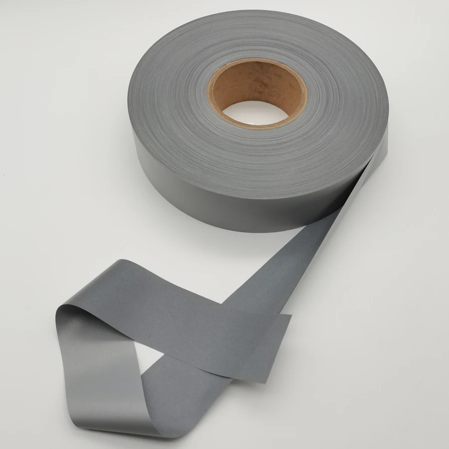 Sliver Polyester Reflective Fabric Tape Tapes for Clothing Edging