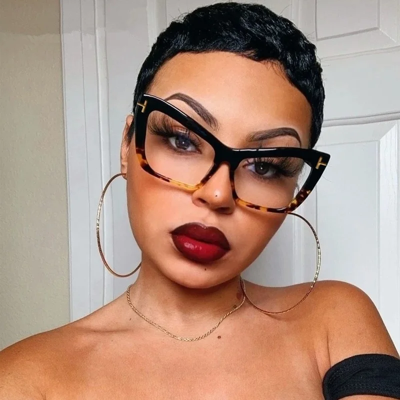  China Wholesale Latest Model Funky Eyewear 2021 Optical Eyeglasses Frames Spects Spring Hinge Women Large Cateye Glasses
