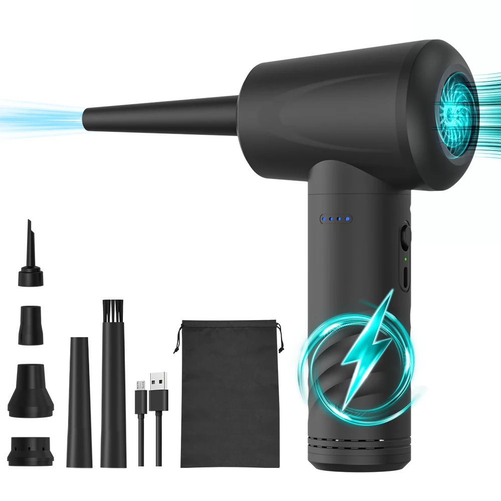 3Gears Duster Spray Compressed Electric Air Blower 6000mAh Rechargeable PC Computer Duster Gun Portable Cordless Air Duster