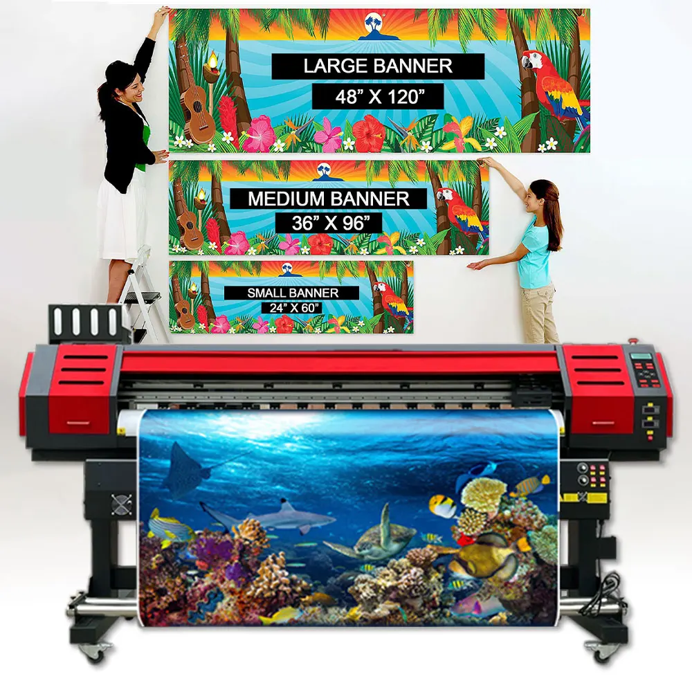 Factory High Quality Small Size Vinyl Sticker Printer Banner Printer 1.6Mtr 10Feet 1600 Mm Eco Solvent Printer