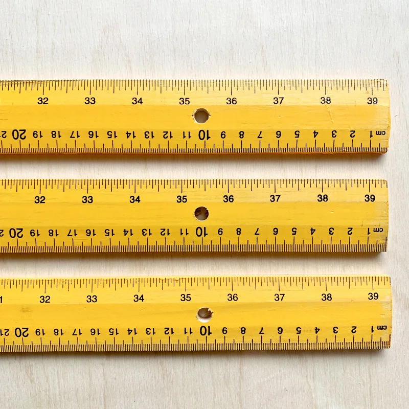 
Good quality 1m Yellow Wooden Rulers 