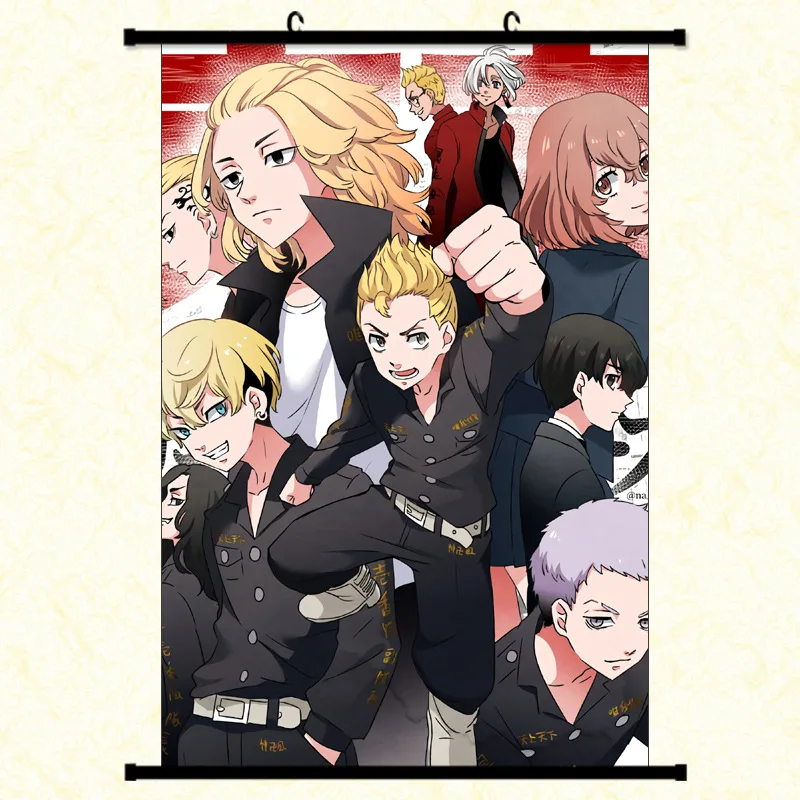 46 designs Anime 60*90cm demon slayer Tokyo revengers Jujutsu Kaisen Kakashi 3d painting Wall scroll poster cloth painting