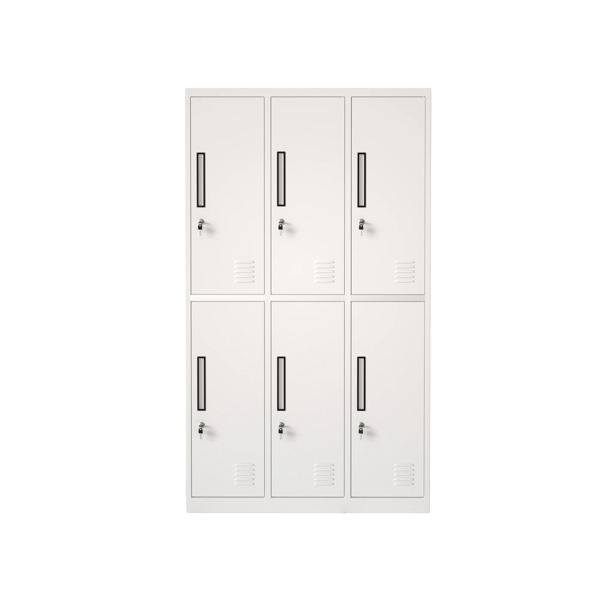6 Door Employee Lockers for Office Staff Clothes Steel Cabinet Metal Storage Locker for Commercial